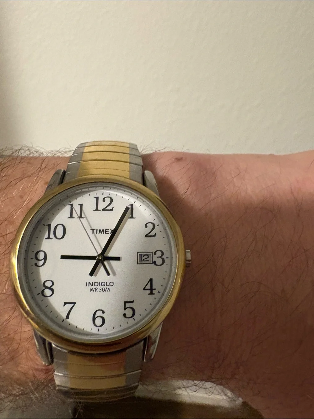 Timex Men’s Two-Tone Gold and Silver Expansion Band Watch